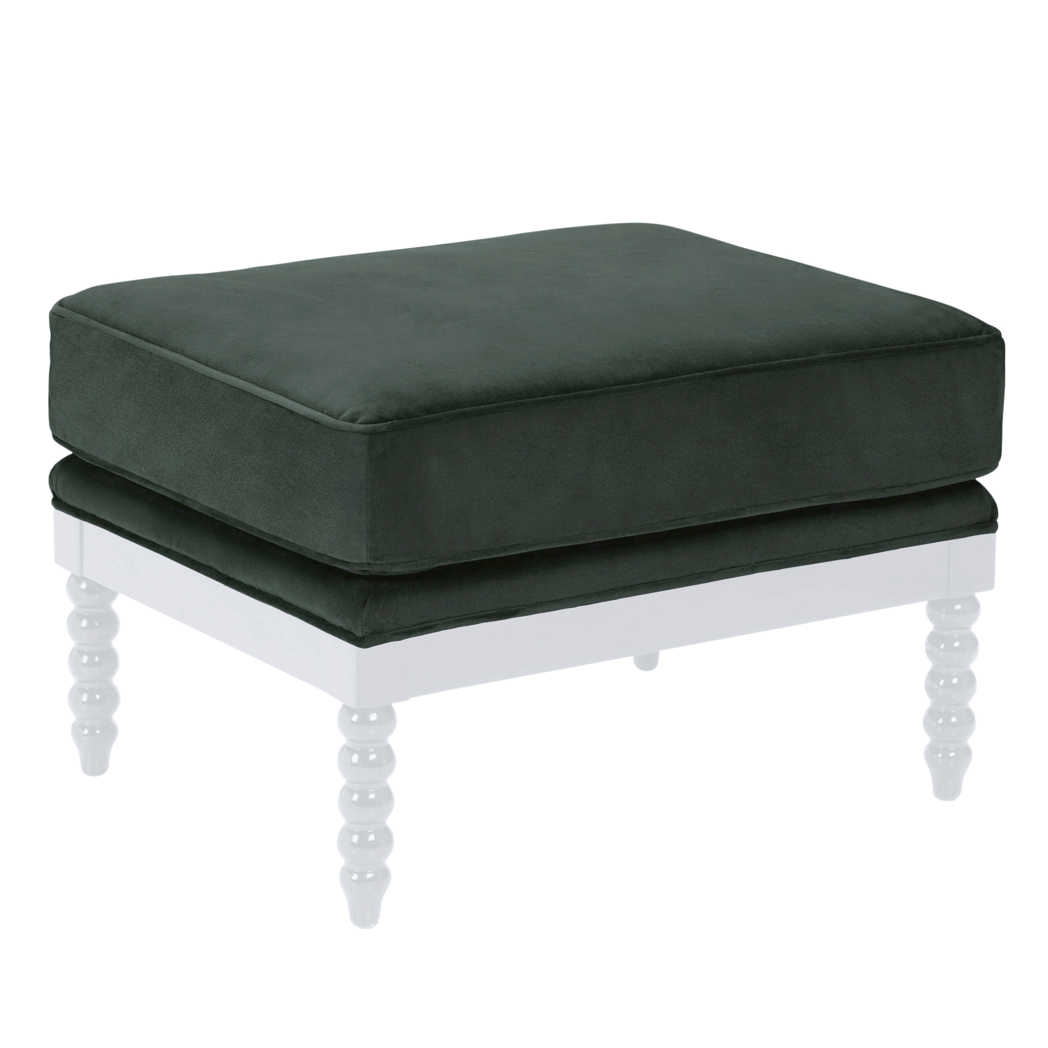 Spindle Ottoman - High Gloss White