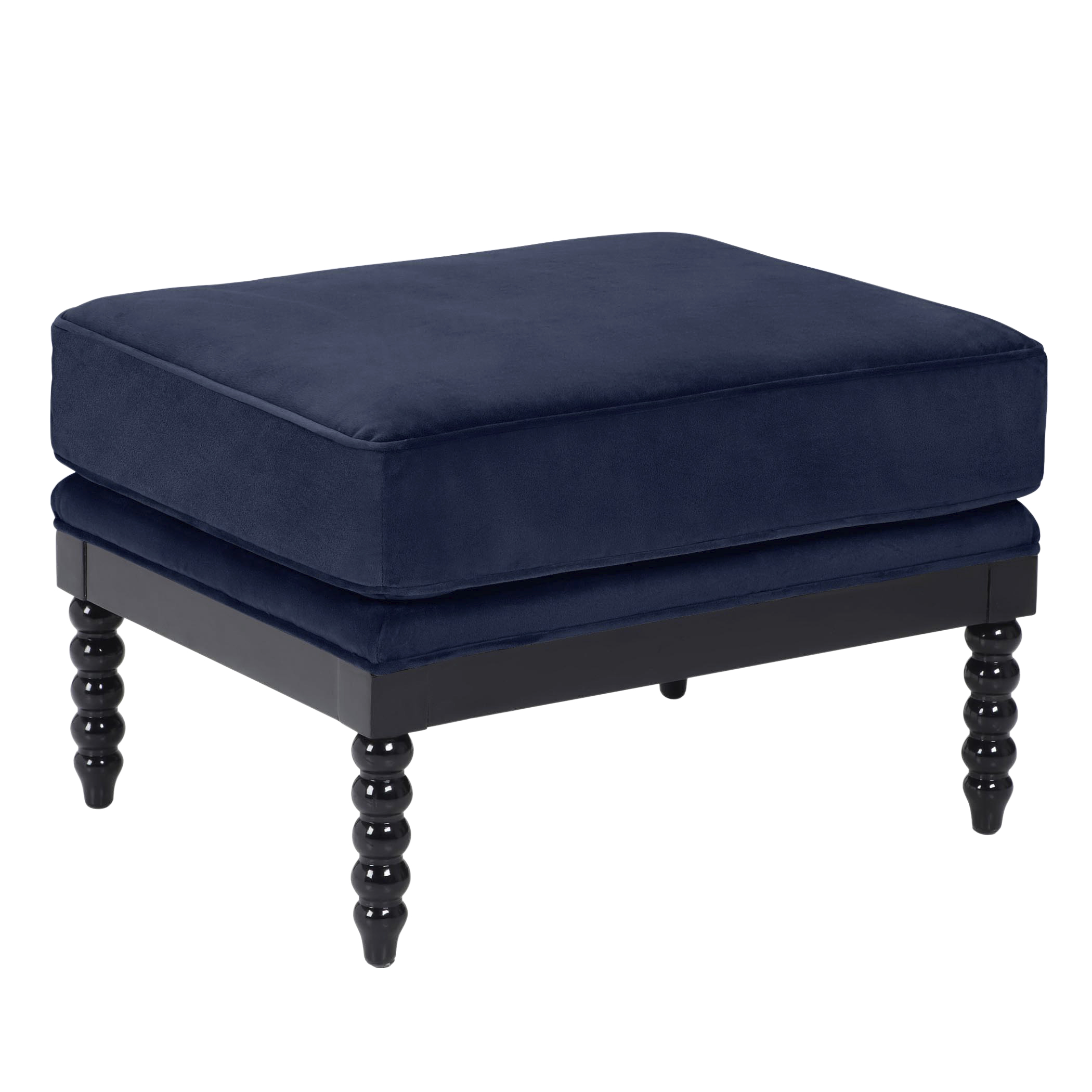 Spindle Ottoman - High Gloss Black