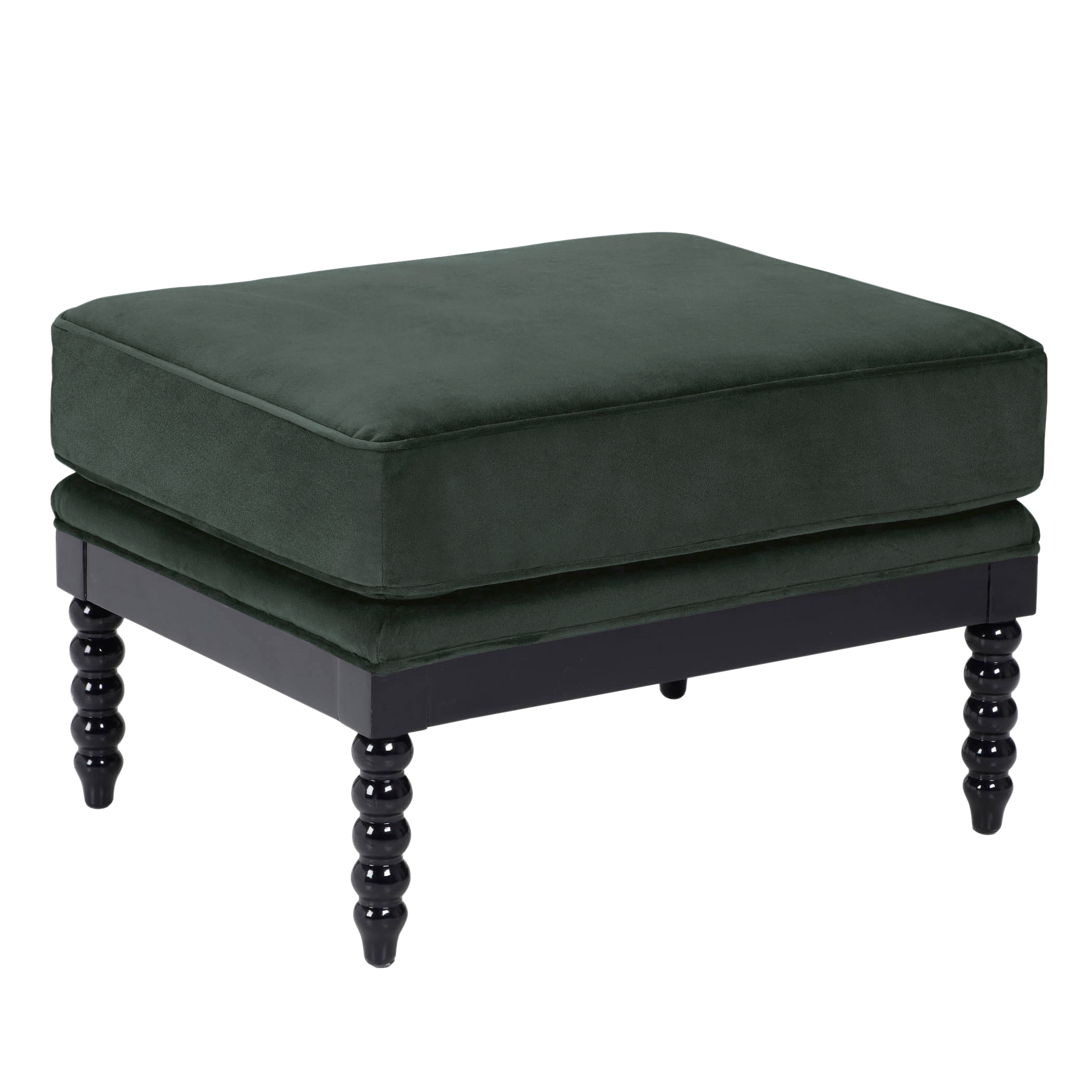 Spindle Ottoman - High Gloss Black Spindle Ottoman - High Gloss Black