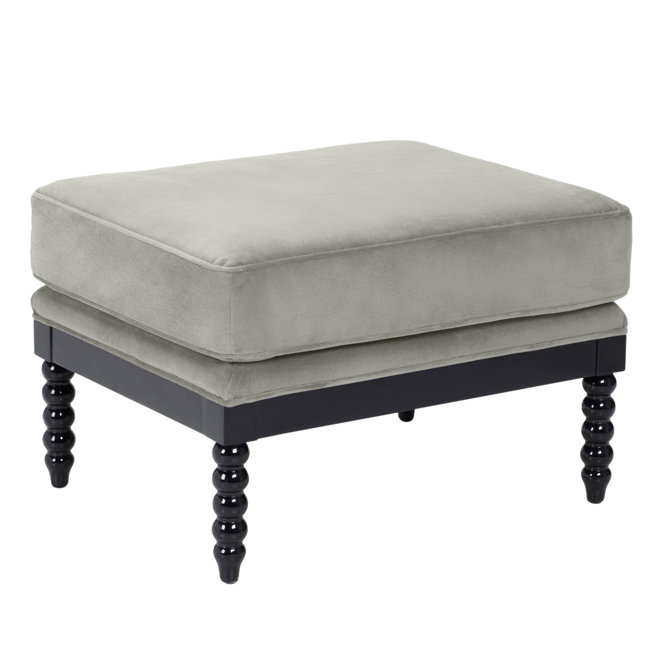 Spindle Ottoman - High Gloss Black