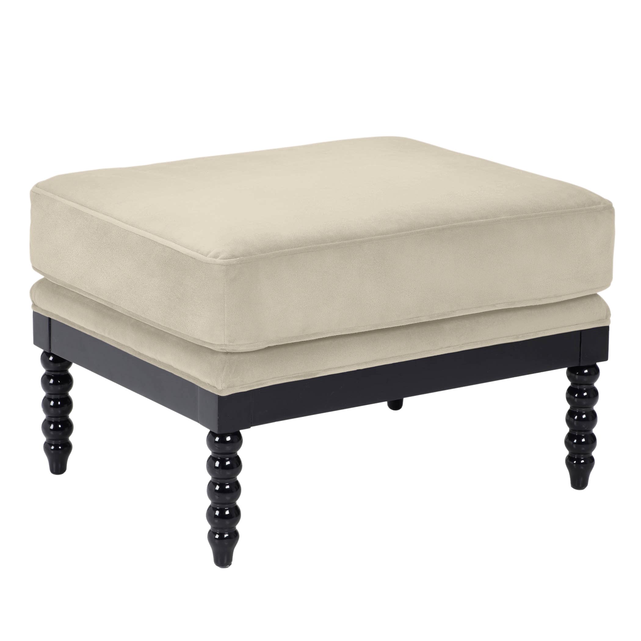 Spindle Ottoman - High Gloss Black Spindle Ottoman - High Gloss Black