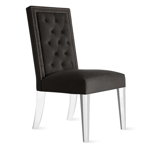 Maxwell Dining Chair With Nailheads - Acrylic Maxwell Dining Chair With Nailheads - Acrylic