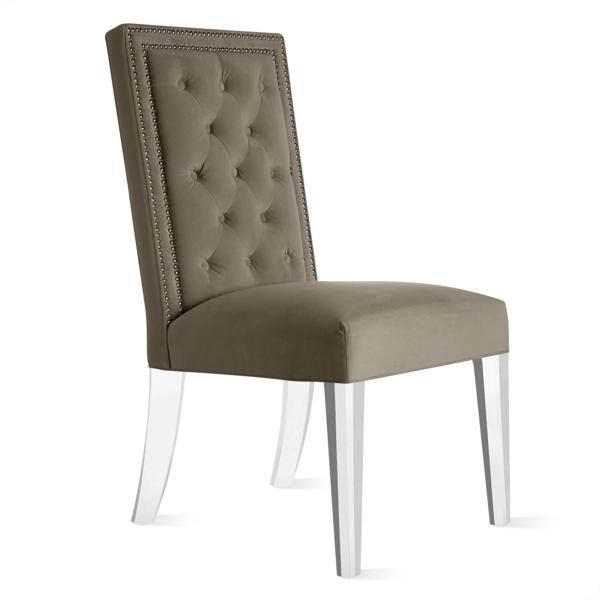 Maxwell Dining Chair With Nailheads - Acrylic Maxwell Dining Chair With Nailheads - Acrylic