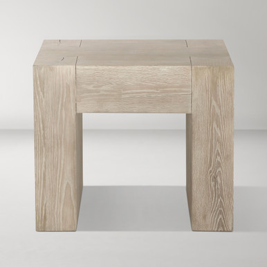 Bristol Reclaimed Oak 24" End Table - Aged Cream Bristol Reclaimed Oak 24" End Table - Aged Cream