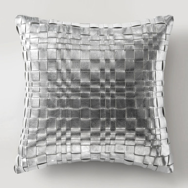 Metallic Woven Pillow 20" - Silver Metallic Woven Pillow 20" - Silver