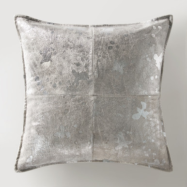 Metallic Hide Pillow 20" - Silver Metallic Hide Pillow 20" - Silver