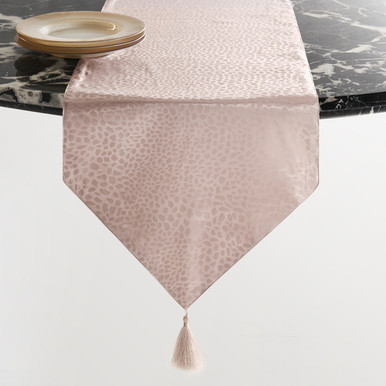 Spotted Tassel Runner - Soft Mauve Spotted Tassel Runner - Soft Mauve