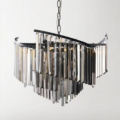 Luxe Spiral Chandelier - Graphite Luxe Spiral Chandelier - Graphite