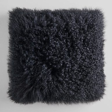 Mongolian Pillow 22" - Black