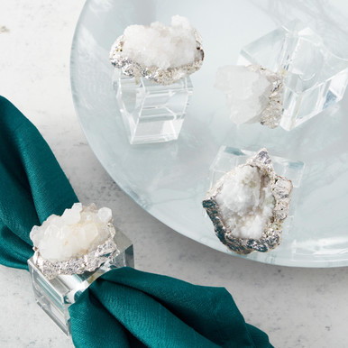 Geode Napkin Ring - Set of 4 Geode Napkin Ring - Set of 4