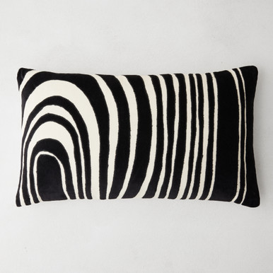 Nemy Lumbar Pillow 14" x 26" - Black/White Nemy Lumbar Pillow 14" x 26" - Black/White