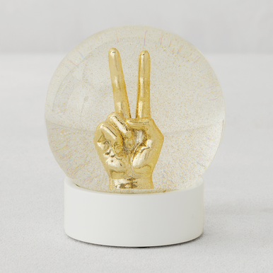 Peace Sign Snow Globe Peace Sign Snow Globe