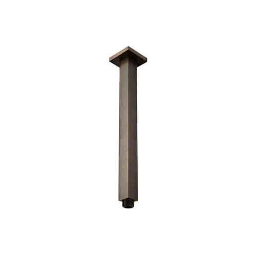 Square 17.7"(450mm) Brass Ceiling Mounted Shower Arm w/Flange - Finish-Oil Rubbed Bronze-ORB