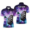 Ahoyprints Personalized Men'S Polo Shirt Featuring Lila Blitz Dart Artwork Unique Gift For Dart Lovers