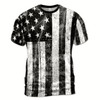 Ahoyprints Grunge Retro Patriotic American Flag USA 3D T-Shirt