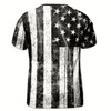 Ahoyprints Grunge Retro Patriotic American Flag USA 3D T-Shirt