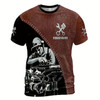 Ahoyprints Personalized Name Mechanic Tool Leather Grunge Dad Gift 3D T-Shirt