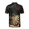 Ahoyprints Personalized Name Golden Darts Team Black Men's Polo Shirt