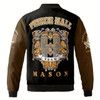 Ahoyprrints Freemasonry Prince Hall, Masonic Medieval Personalized Name, Lodge Name Unisex Bomber Jacket