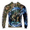 Ahoyprints Personalized Name Unisex Novelty Bass Fish Gifts For Men Hoodie Sweatshirt Style 1