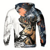 Ahoyprints Personalized Deer with Forest and Mountain Hoodie Sweatshirt