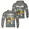 Ahoyprints Personalized Name Fishing God Fish Fishing Camo Pattern Hoodie Sweatshirt