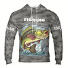 Ahoyprints Personalized Name Fishing God Fish Fishing Camo Pattern Hoodie Sweatshirt