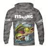 Ahoyprints Personalized Name Fishing God Fish Fishing Camo Pattern Hoodie Sweatshirt