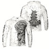 Ahoyprints Personalized Name Viking Warrior With Wolf Grunge Hoodie Sweatshirt