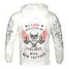 Ahoyprints Personalized name Replacing My Feelings With New Tattoos Hoodie Sweatshirt