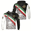 Ahoyprints Personalized name Mexico Aztec Flag Grunge Pattern Hoodie Sweatshirt
