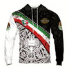 Ahoyprints Personalized name Mexico Aztec Flag Grunge Pattern Hoodie Sweatshirt