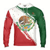 Ahoyprints Personalized Name Patriotic Mexican Mexico Flag Coat of Arms Hoodie Sweatshirt