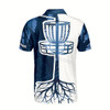 Ahoyprints Personalized Name Funny Discs Golf Blue Graphic Art Men's Polo Shirt