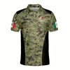 Ahoyprints Personalized Name Pixel Camo Mexico Coat of Arms Mexico Patriotic Men's Polo Shirt