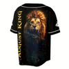 Ahoyprints August King Leo Zodiac The Lion Grunge Baseball Jersey