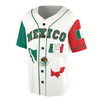 Ahoyprints Personalized Name Number Mexico Lover Mexican Flag Baseball Jersey