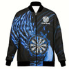 Ahoyprints Personalized Frozen Ice Dart Unisex Bomber Jacket For Professional Dart Playerss For Dart Enthusiasts