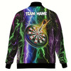 Ahoyprints Personalized Dart Beer That's Why I'm Here! Dart Unisex Bomber Jacket For Professional Dart Players