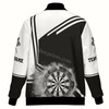 Ahoyprints Personalized Dart Unisex Bomber Jacket For Professional Dart Players Fire Flame For Dart Enthusiasts