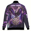 Ahoyprints Personalized Lightning Eagle Dart Unisex Bomber Jacket For Professional Dart Players For Dart Enthusiasts