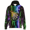 Ahoyprints Personalized Colorful Lightning Darts Unisex Zipper Hoodie For Dart Players And Enthusiasts