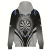 Ahoyprints Personalized Dart Unisex Zipper Hoodie With Thunder Lightning Design For Dart Players And Enthusiasts