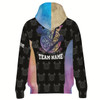 Ahoyprints Personalized Darts Unisex Zipper Hoodie With Dart Heartbeat Pattern For Dart Players And Enthusiasts