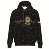Ahoyprints Personalized Darts Unisex Zipper Hoodie With Darts Pattern And Heartbeat Design For Dart Players