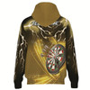Ahoyprints Personalized Darts Unisex Zipper Hoodie With Thunder And Lightning For Dart Players And Enthusiasts