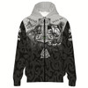 Ahoyprints Personalized Dart Unisex Zipper Hoodie For Dart Players And Enthusiasts "Viking Unity"