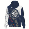 Ahoyprints Personalized Retro Darts Unisex Zipper Hoodie With And Pattern For Dart Players And Style 2
