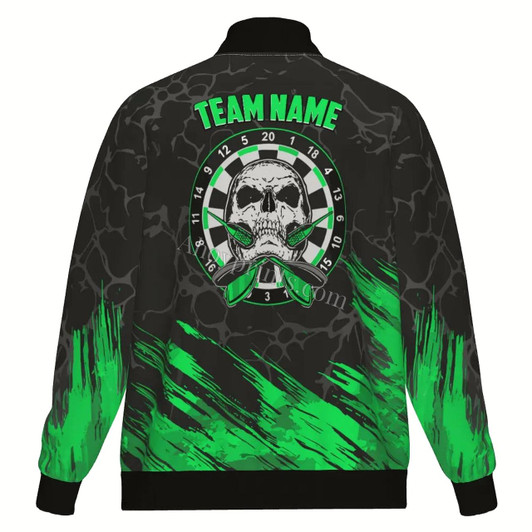 Ahoyprints Personalized Skull Dart Unisex Bomber Jacket For Professional Dart Players For Dart Enthusiasts Style 1