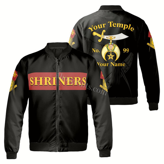 Ahoyprrints Personalized Shriners With Mason Noble Shriner Bomber Jacket